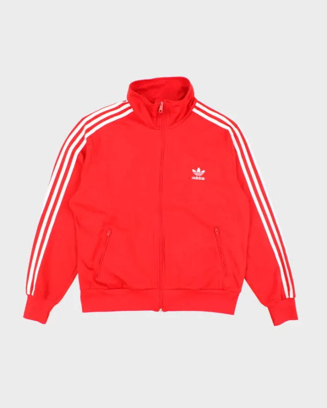 Vintage Y2K Adidas Three Stripe Red Track Jacket - XL sold by Rokit