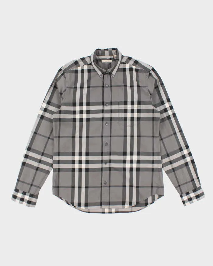 Vintage Burberry Checked Long Sleeve Shirt - M sold by Rokit