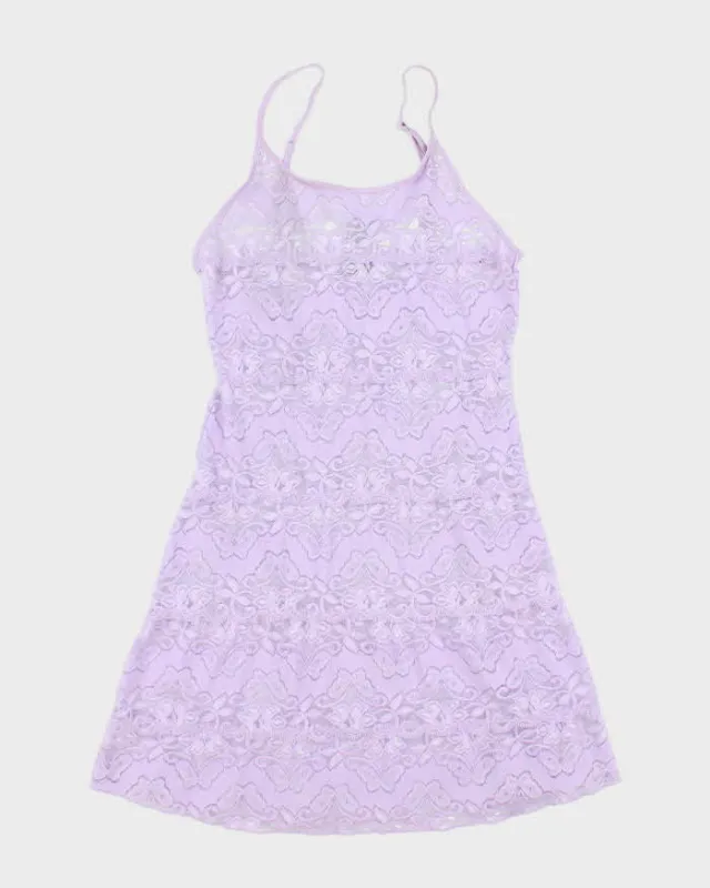 Vintage 90s La Vie En Rose Lace Slip Dress - S sold by Rokit