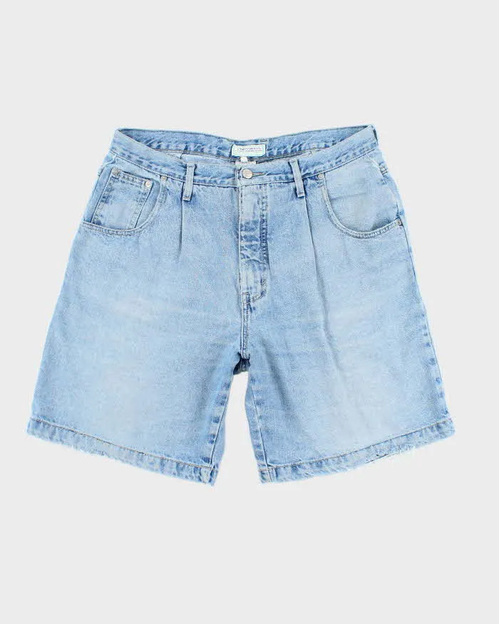 Vintage 90's Guess Light Wash Denim Shorts - W34 L9 sold by Rokit