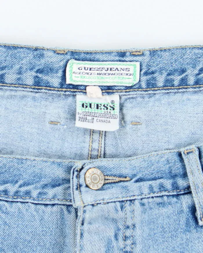 Vintage 90's Guess Light Wash Denim Shorts - W34 L9 sold by Rokit product image thumbnail 5