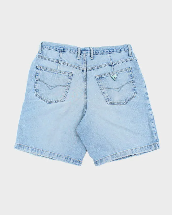 Vintage 90's Guess Light Wash Denim Shorts - W34 L9 sold by Rokit product image thumbnail 2