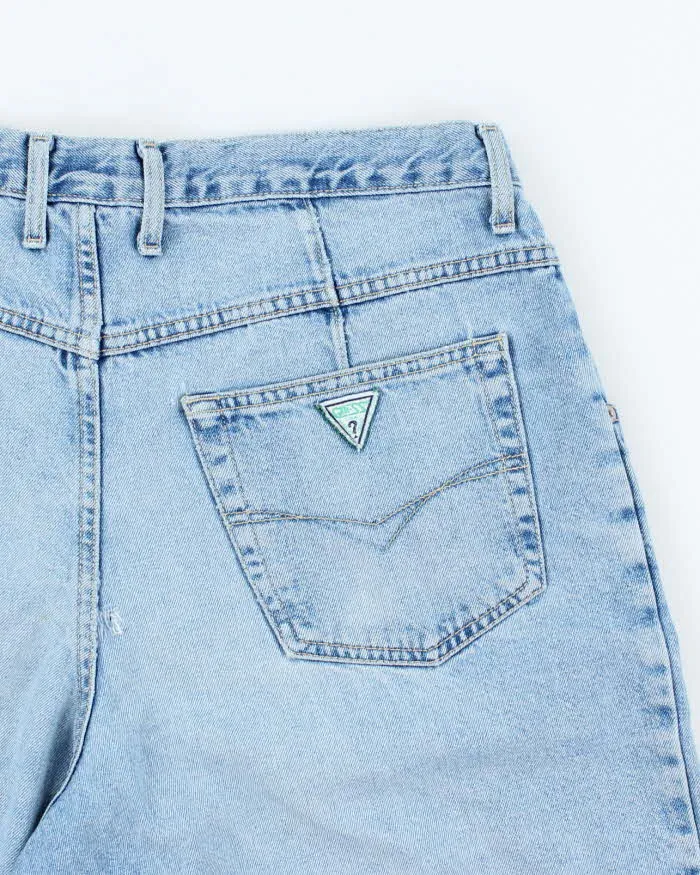 Vintage 90's Guess Light Wash Denim Shorts - W34 L9 sold by Rokit product image thumbnail 4
