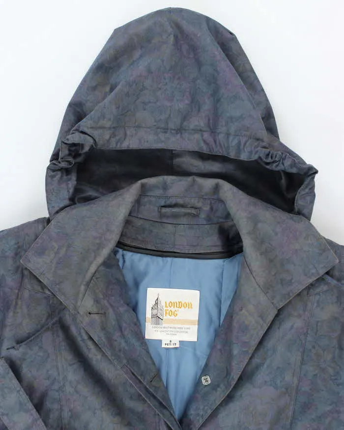Vintage 90's Women's London Fog Foral Heavyweight Hooded Overcoat - M sold by Rokit product image thumbnail 3