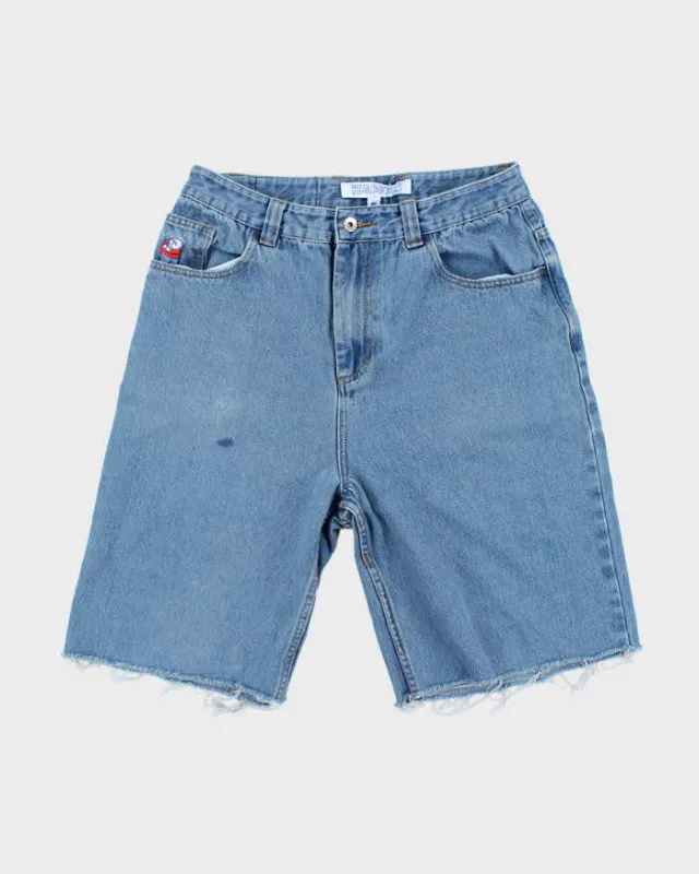 Polar Skate Co. Big Boy Medium Wash Denim Cut Off Shorts - W30 L10 sold by Rokit