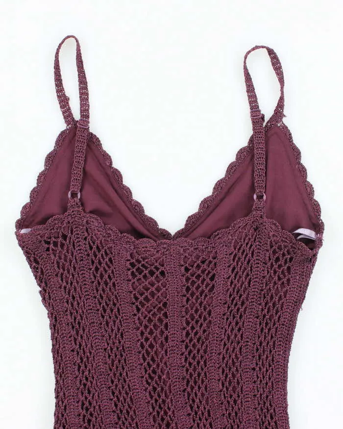 Vintage Y2k 00s Le Chateau Crochet Sparkly Cami - S sold by Rokit product image thumbnail 4