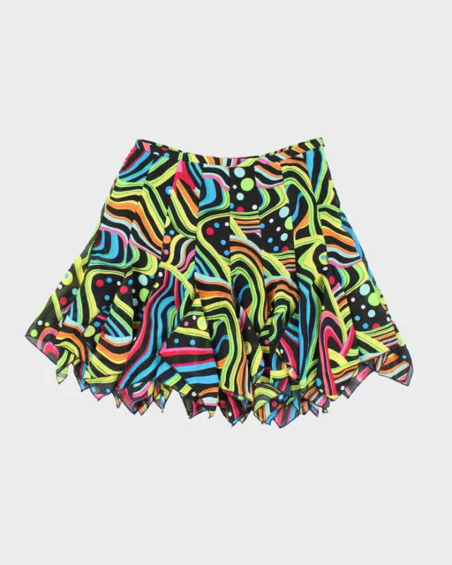 Vintage 90s Betsy & Bab Handkerchief Hem Pattern Skirt - XS sold by Rokit