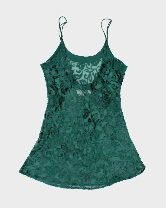 Vintage 90s Versailles Mesh Velvet Slip Dress - M sold by Rokit product image thumbnail 2
