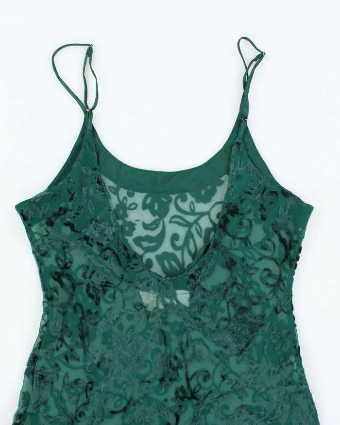 Vintage 90s Versailles Mesh Velvet Slip Dress - M sold by Rokit product image thumbnail 4