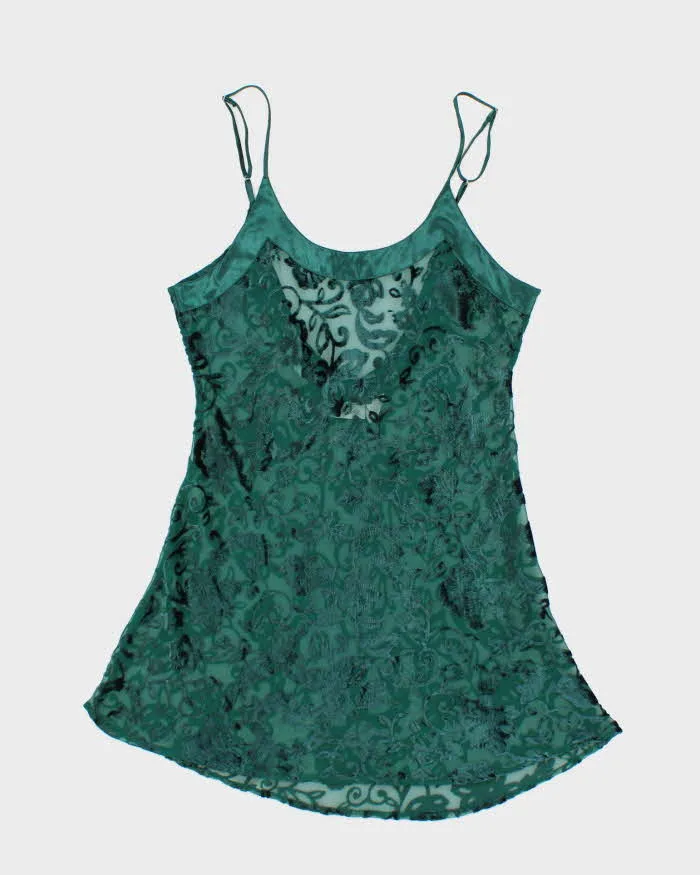 Vintage 90s Versailles Mesh Velvet Slip Dress - M sold by Rokit