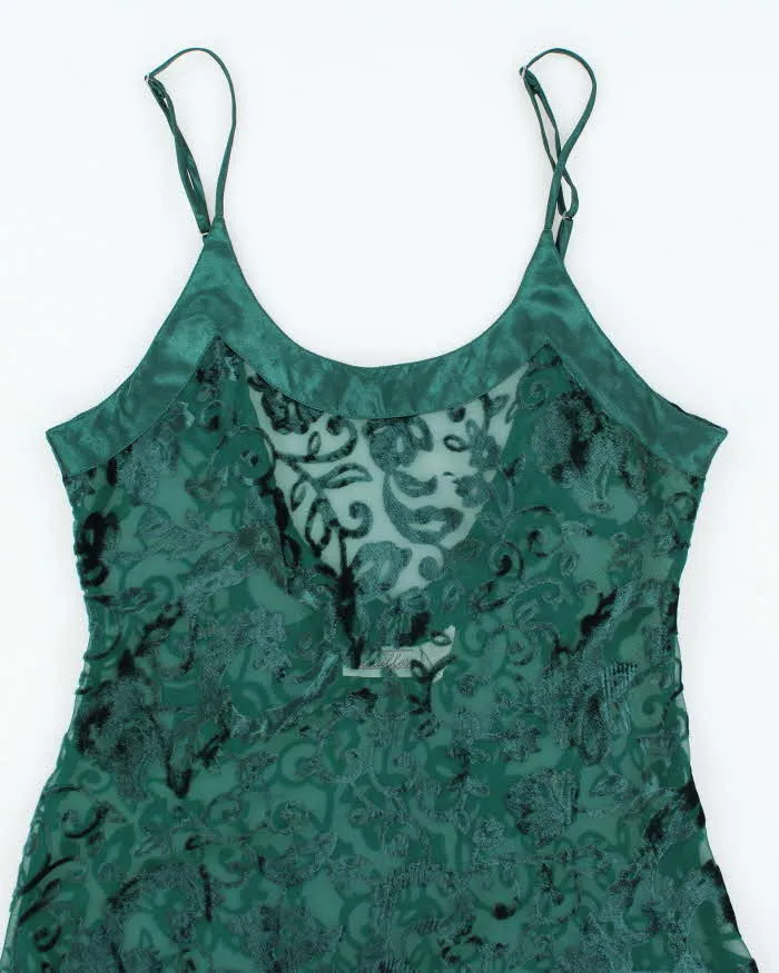 Vintage 90s Versailles Mesh Velvet Slip Dress - M sold by Rokit product image thumbnail 3