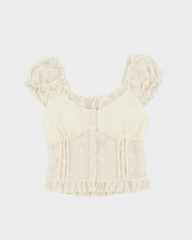 Vintage Y2k 00s YI Duo Milkmaid Top - S sold by Rokit