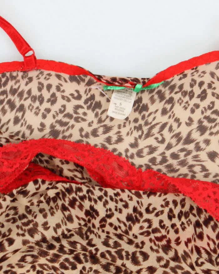 Vintage Y2k 00s Leopard Print Mesh Slip Dress - S sold by Rokit product image thumbnail 5