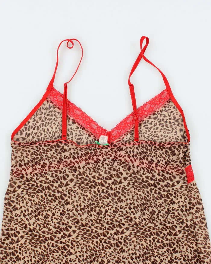 Vintage Y2k 00s Leopard Print Mesh Slip Dress - S sold by Rokit product image thumbnail 4