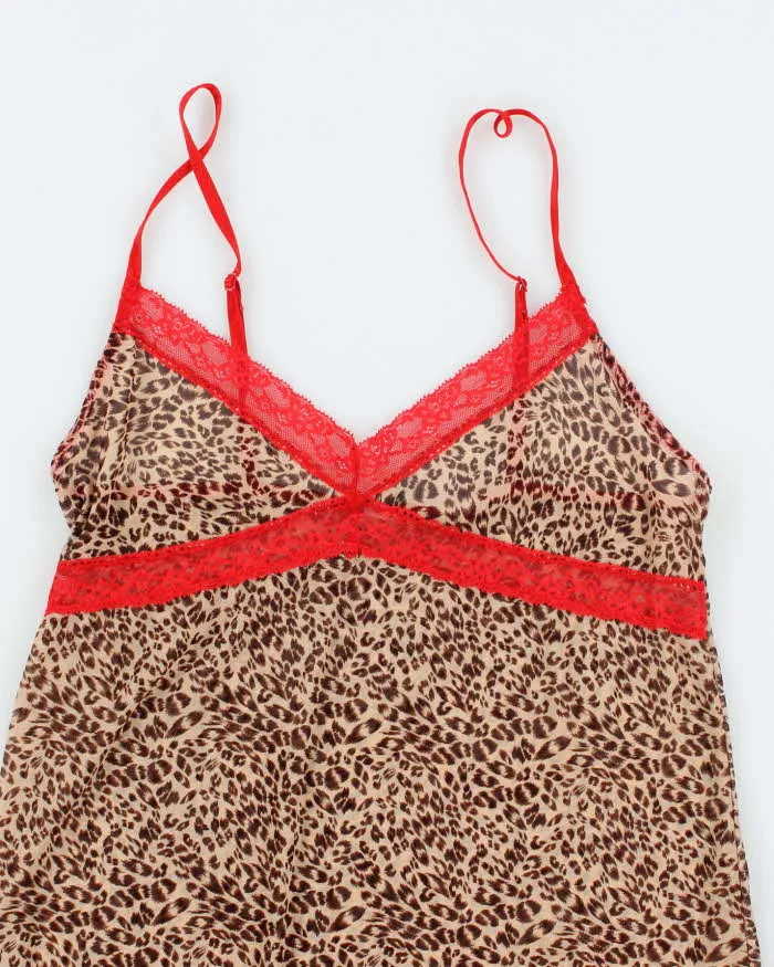 Vintage Y2k 00s Leopard Print Mesh Slip Dress - S sold by Rokit product image thumbnail 3