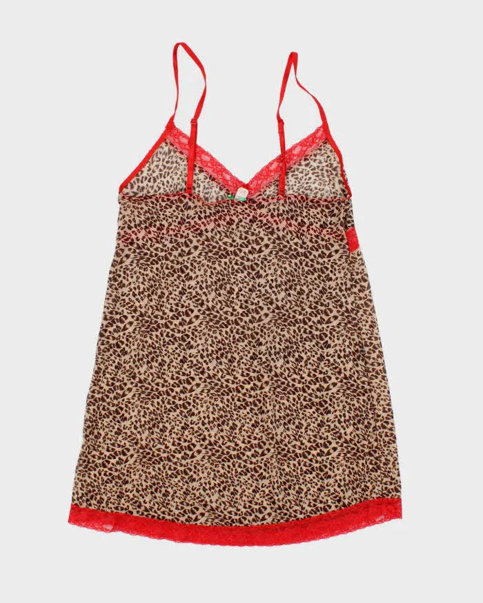 Vintage Y2k 00s Leopard Print Mesh Slip Dress - S sold by Rokit product image thumbnail 2