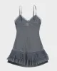 Vintage Y2k 00s La Vie En Rose Mesh Pleated Slip Dress - S sold by Rokit