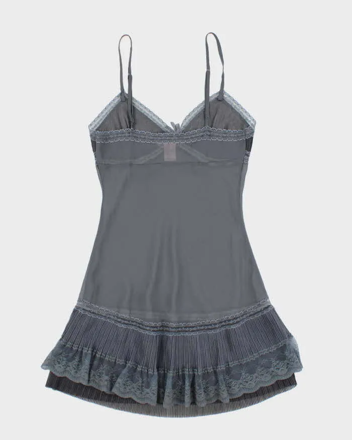 Vintage Y2k 00s La Vie En Rose Mesh Pleated Slip Dress - S sold by Rokit product image thumbnail 2