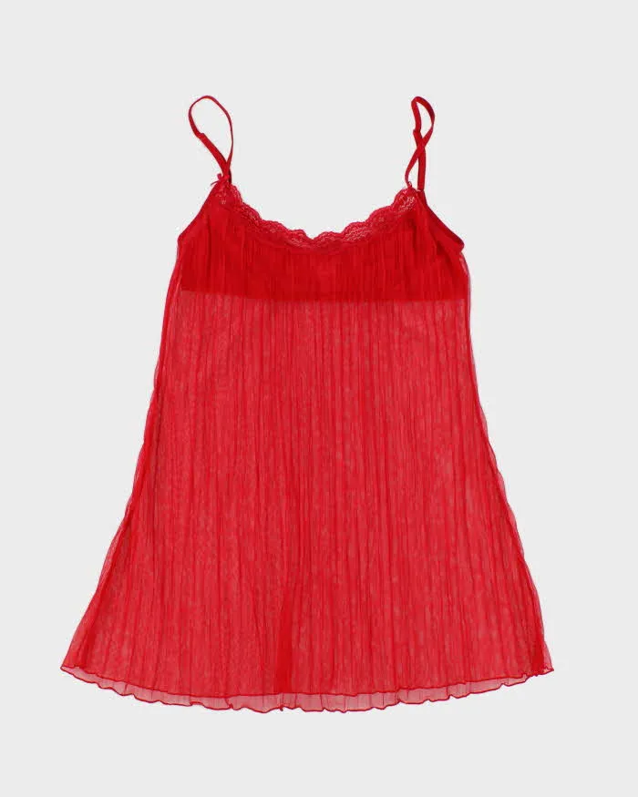 Vintage Y2k 00s La Senza Mesh Pleated Cami - XS sold by Rokit