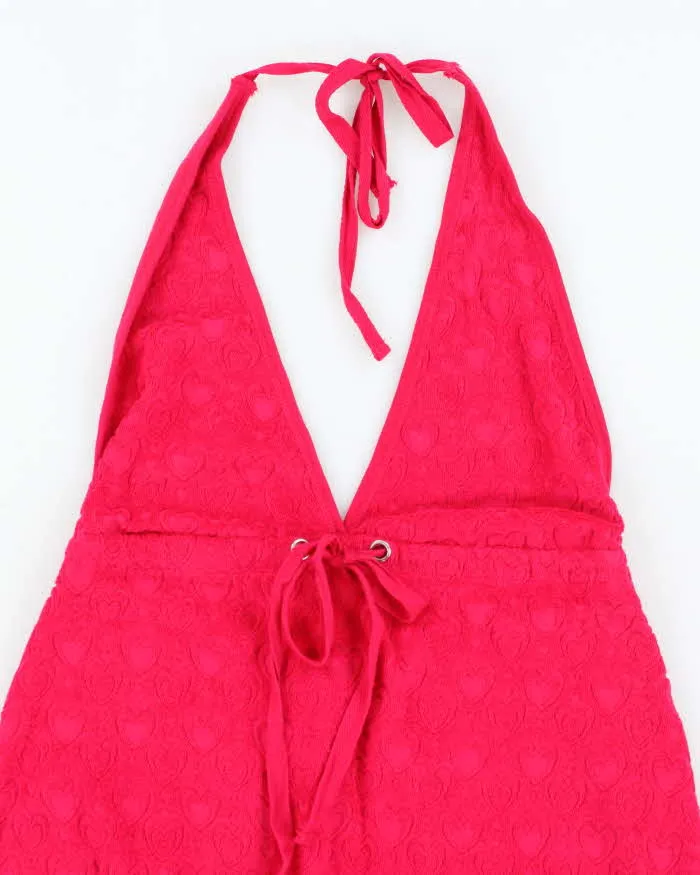 Vintage Y2k 00s Pink Towling Halter Dress - M sold by Rokit product image thumbnail 3