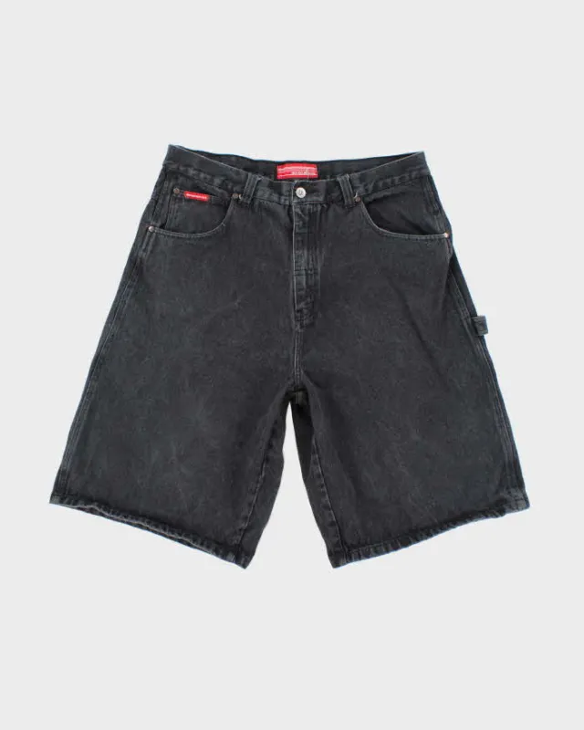 Vintage Y2K Bongo Boards Wide Leg Grey Wash Denim Shorts - W34 L12 sold by Rokit