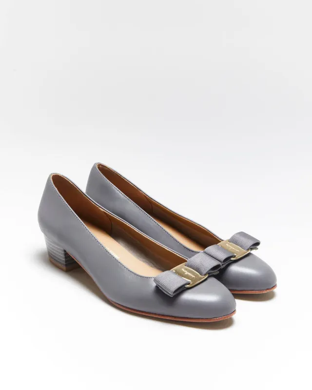 Vintage Salvatore Ferragamo Grey Heels - Uk3 sold by Rokit