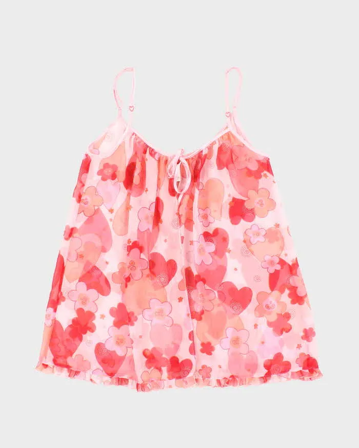Vintage Y2k 00s La Senza Mesh Floral Cami - M sold by Rokit