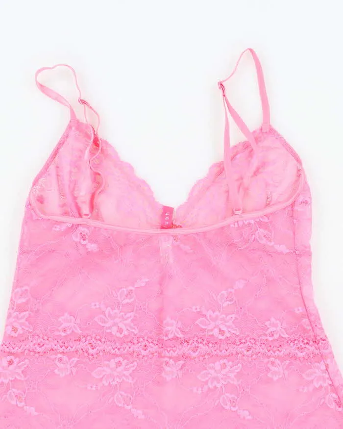 Vintage Y2k 00s Blush Lace Slip Dress - S sold by Rokit product image thumbnail 4