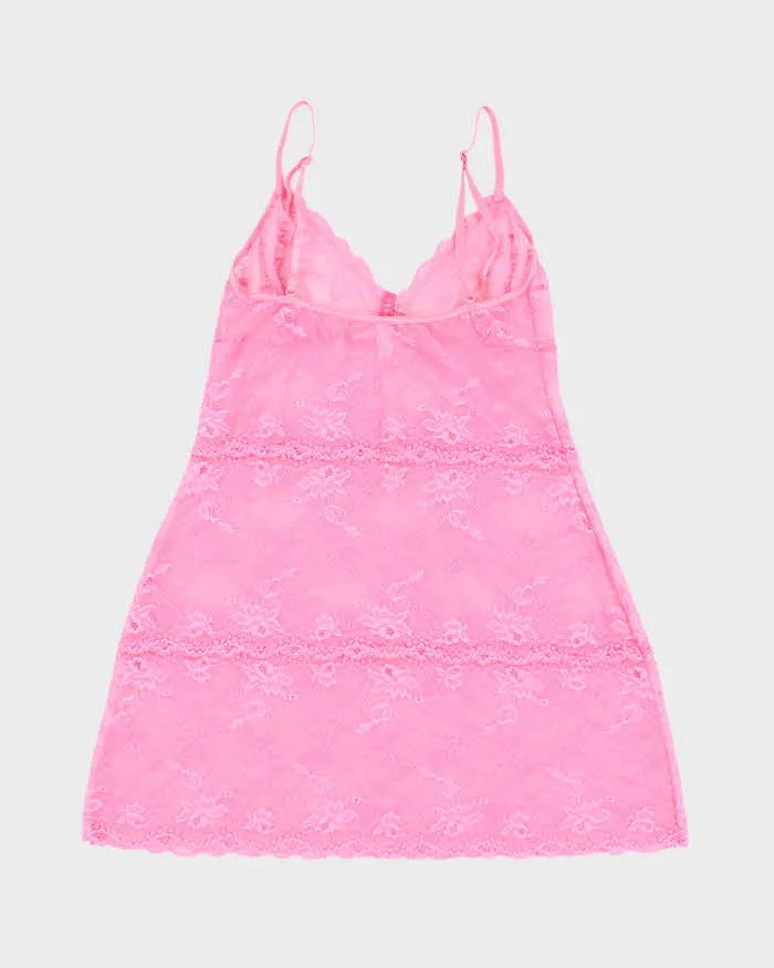 Vintage Y2k 00s Blush Lace Slip Dress - S sold by Rokit product image thumbnail 2