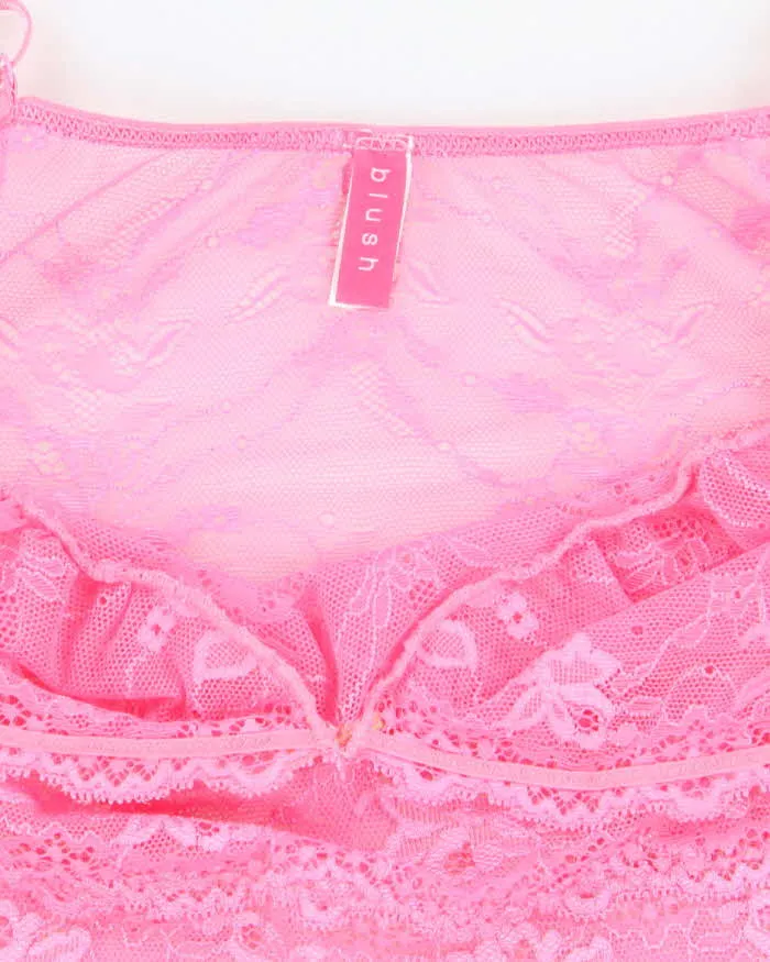 Vintage Y2k 00s Blush Lace Slip Dress - S sold by Rokit product image thumbnail 5