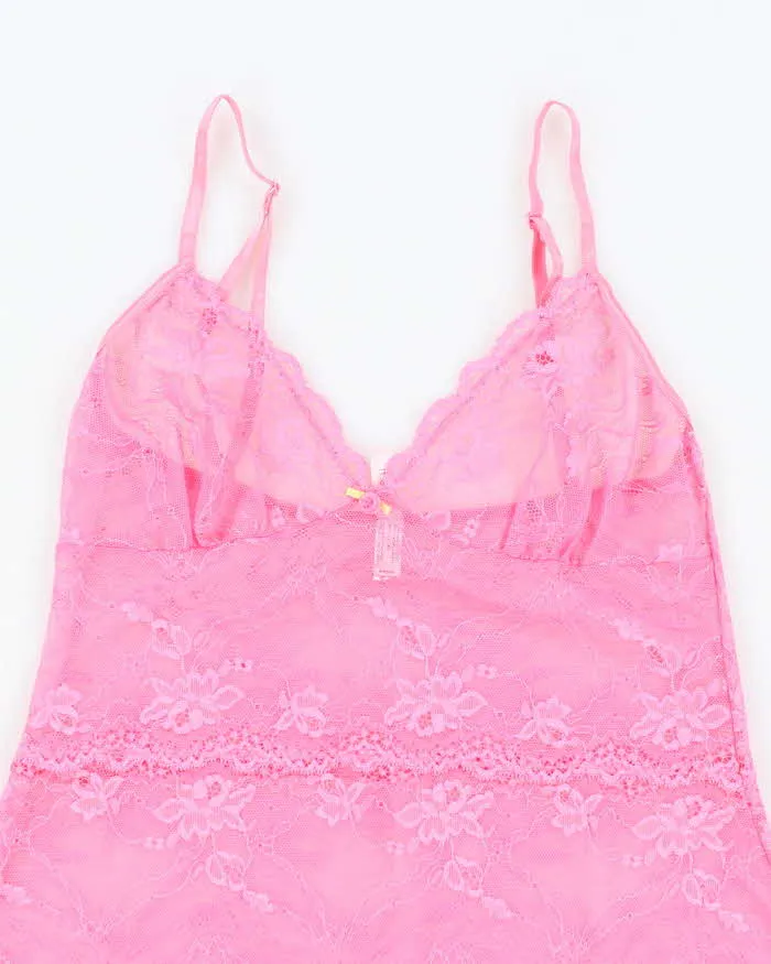Vintage Y2k 00s Blush Lace Slip Dress - S sold by Rokit product image thumbnail 3