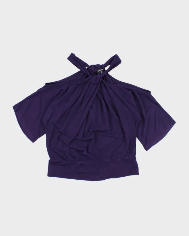 Vintage Y2k 00s Le Chateau Cut-out Shoulder Blouse - S sold by Rokit