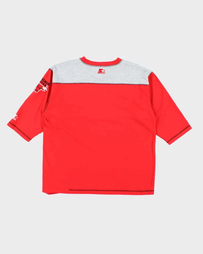 Vintage 90's Starter Chicago Bulls NBA 1/2 Sleeve T-Shirt - L sold by Rokit product image thumbnail 2