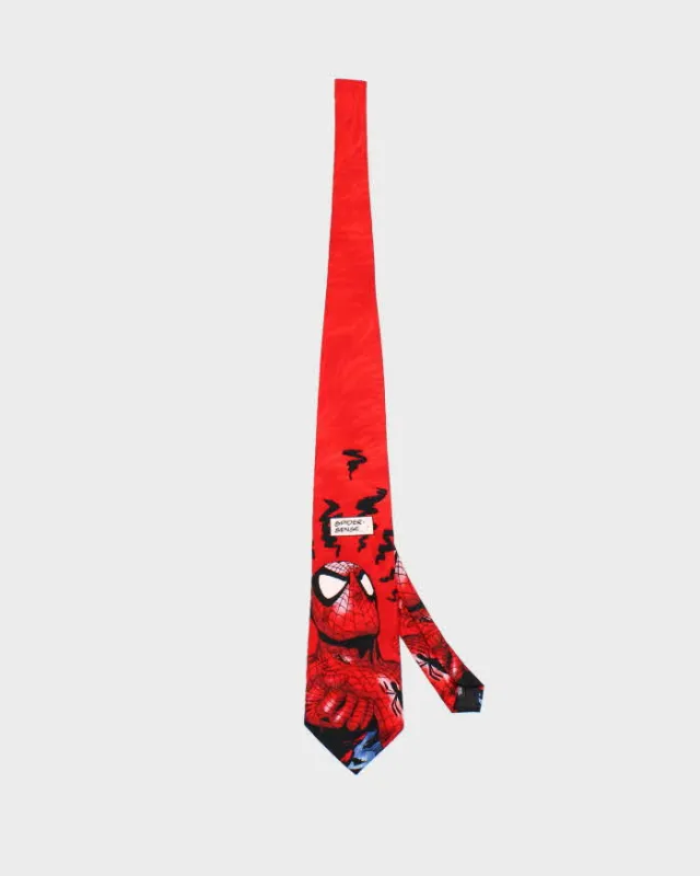 Vintage 90s Marvel Comics Spider Man Tie made by Rokit