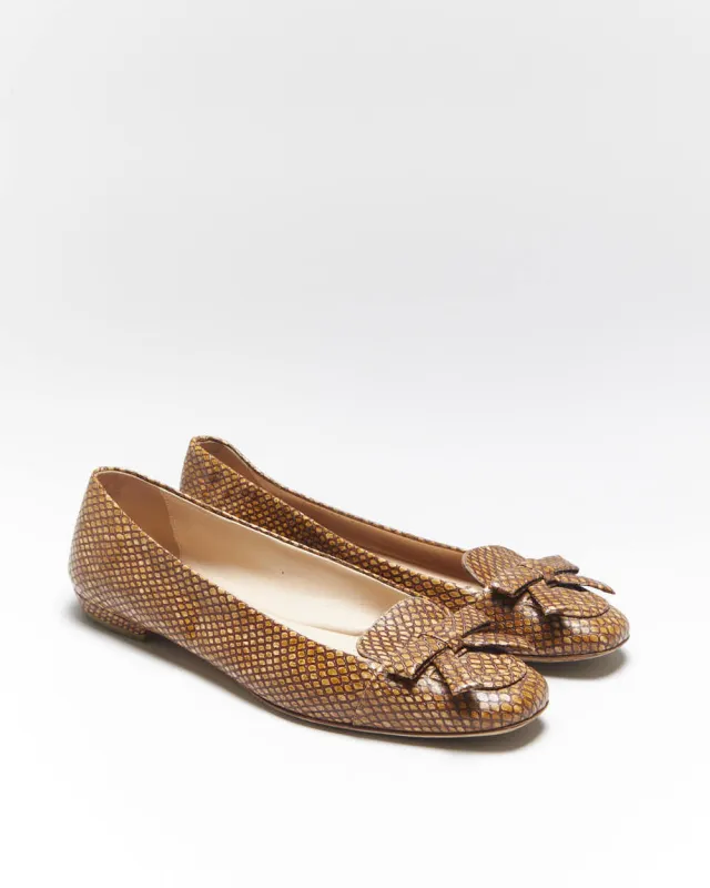 Vintage Georgio Armani Croc Ballet Loafer - UK4.5 sold by Rokit
