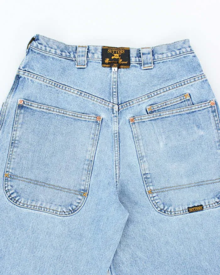 Vintage 2000's Sutter's Wide Leg Light Wash Denim Shorts - W28 L28 sold by Rokit product image thumbnail 4