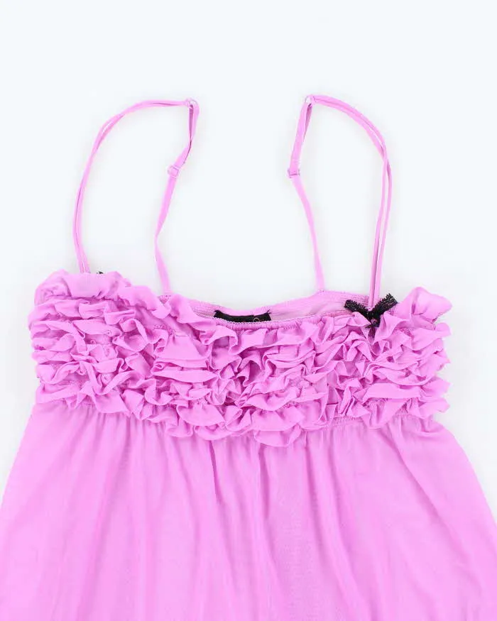 Vintage Y2k 00s La Senza Mesh Ruffle Cami - M sold by Rokit product image thumbnail 3