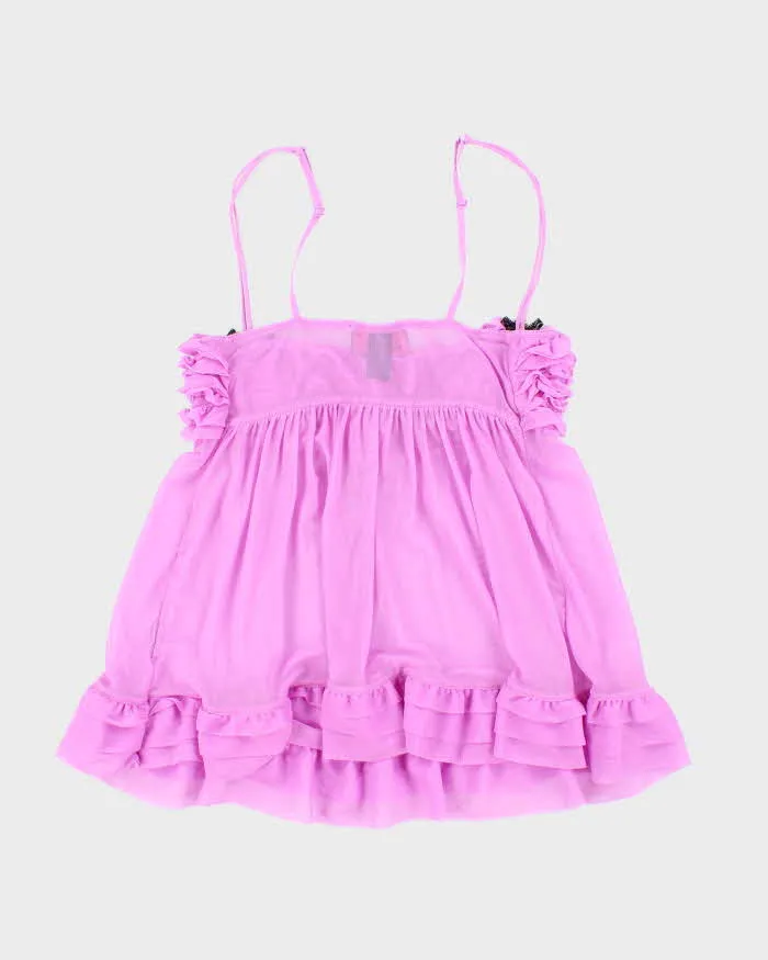 Vintage Y2k 00s La Senza Mesh Ruffle Cami - M sold by Rokit product image thumbnail 2