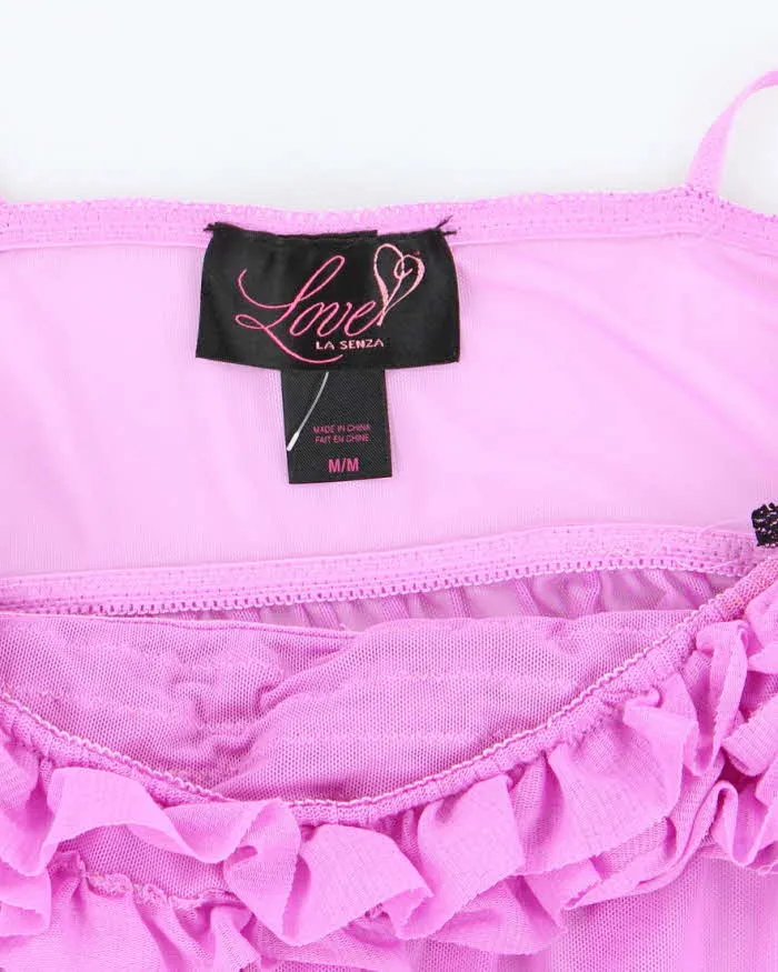 Vintage Y2k 00s La Senza Mesh Ruffle Cami - M sold by Rokit product image thumbnail 5