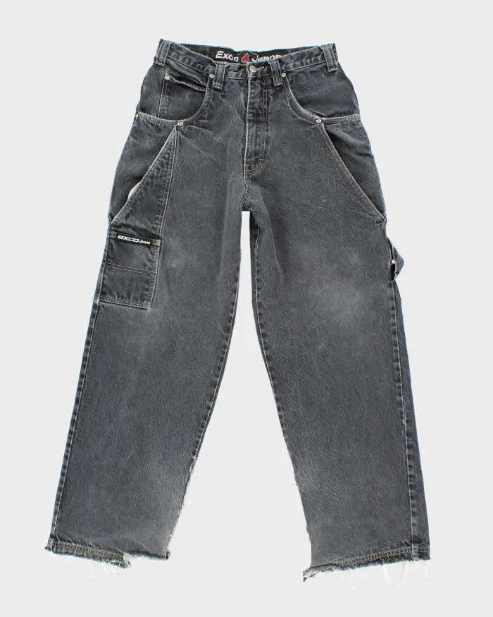 Vintage Y2K Exco Wide Leg Grey Stone Wash Jeans - W28 L29 sold by Rokit