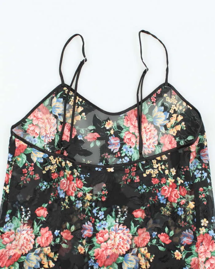 Vintage 90s Linda Bis Sheer Floral Slip Dress- M sold by Rokit product image thumbnail 4