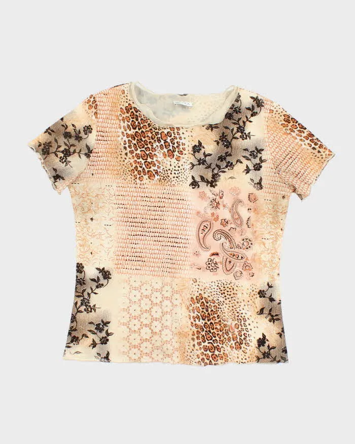 Vintage Y2k 00s Nicola Double Mesh Top - L sold by Rokit