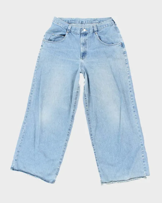 Vintage 90's Lee Pipes Ultra Wide Leg Light Wash Jeans - W34 L30 sold by Rokit