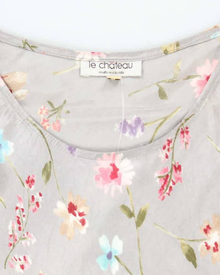 Vintage 90s Le Chateau Floral Satin Dress - M sold by Rokit product image thumbnail 5