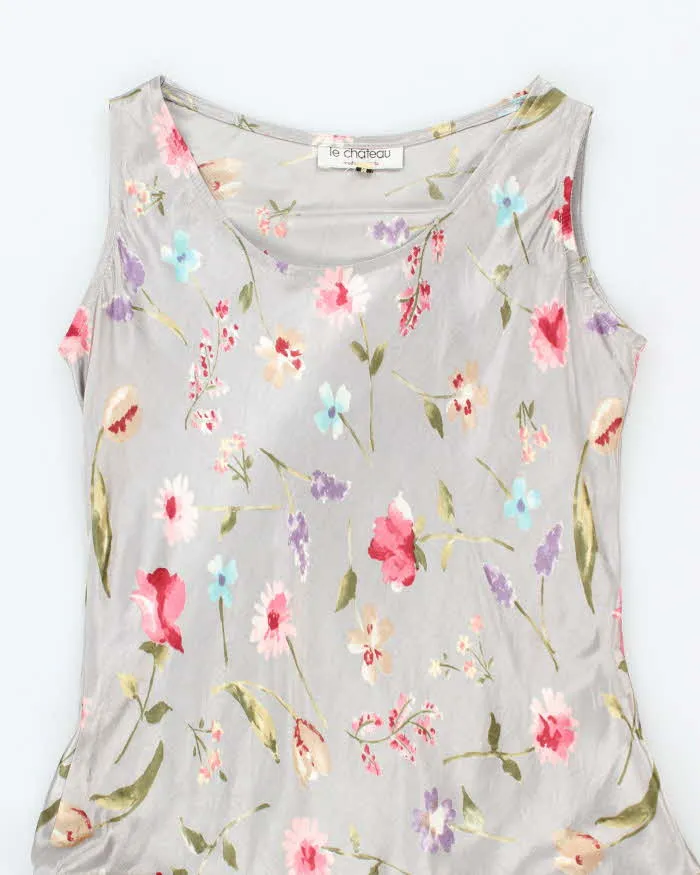 Vintage 90s Le Chateau Floral Satin Dress - M sold by Rokit product image thumbnail 3