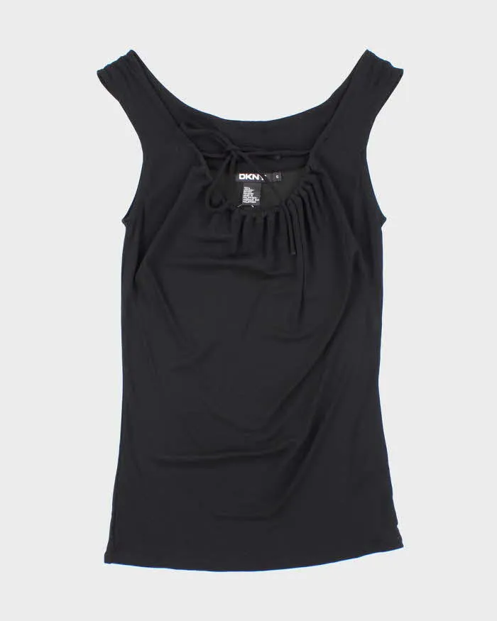 Vintage Y2k 00s DKNY Black Mesh Cami - S sold by Rokit