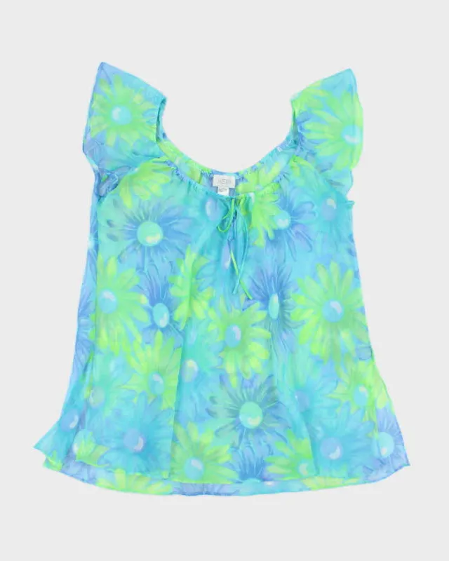 Vintage Y2k 00s La Senza Floral Mesh Slip Dress - M sold by Rokit