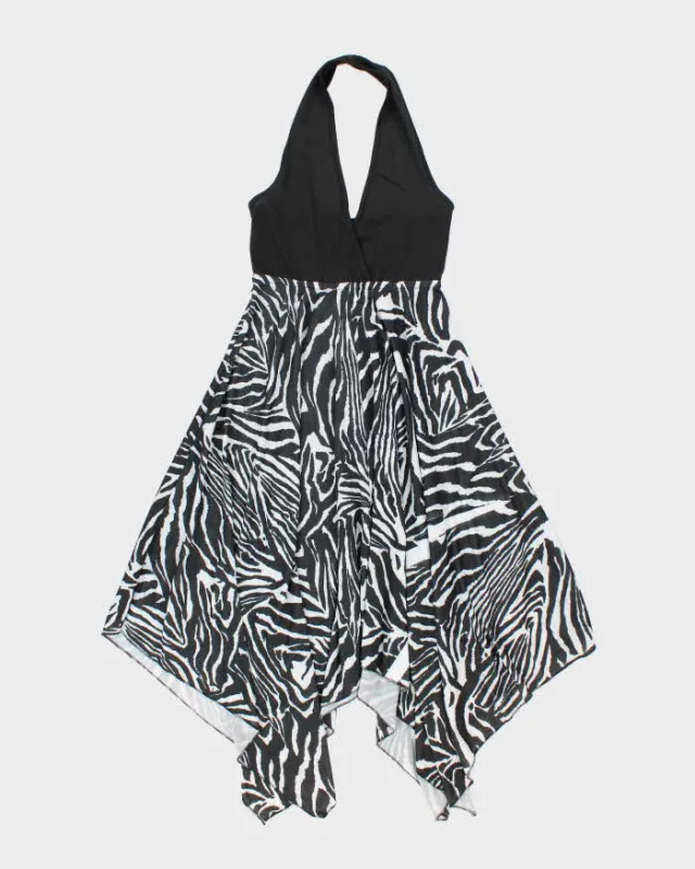 Vintage Y2k 00s Bebe Handkerchief Hem Halter Neck Dress - S sold by Rokit