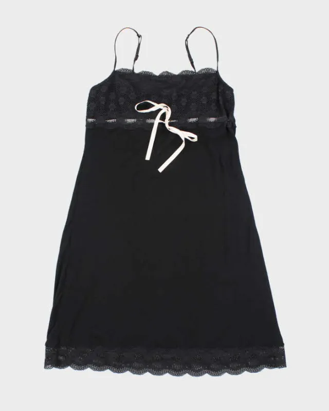 Vintage Y2k 00s Eberjey Black Slip Dress - S sold by Rokit