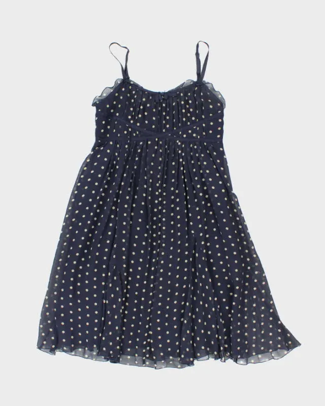 Vintage Y2k 00s Internal Connection Silk Polka Dot Dress - S sold by Rokit